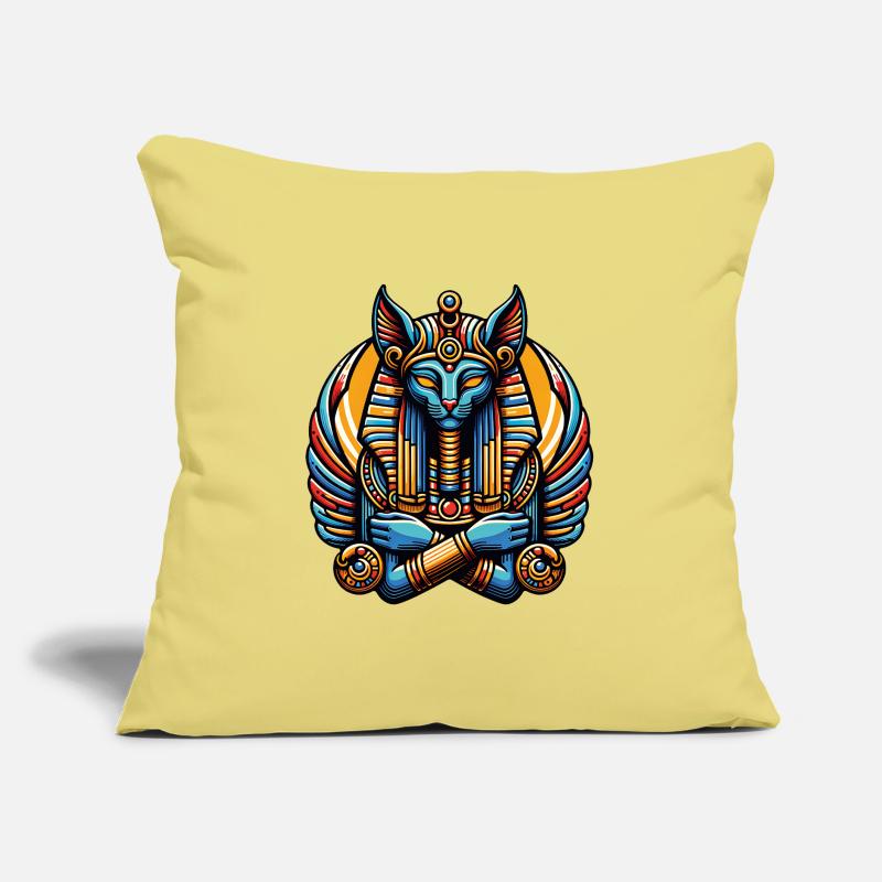 Chat dans le style du pharaon égyptien Coussin et housse de 45 x 45 cm