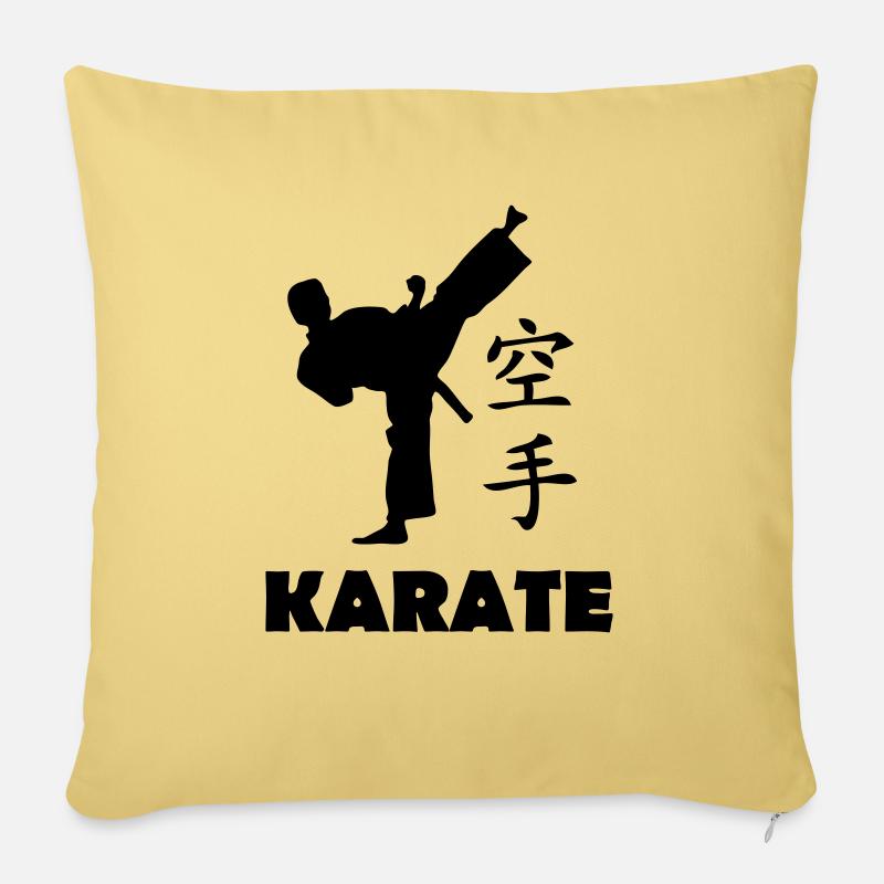 karate - Sofakissen mit Füllung 45 x 45 cm - Hellgelb