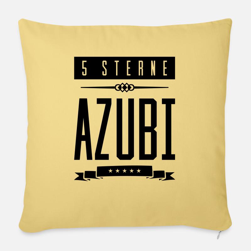 5 sterne azubi - Sofakissen mit Füllung 45 x 45 cm - Hellgelb