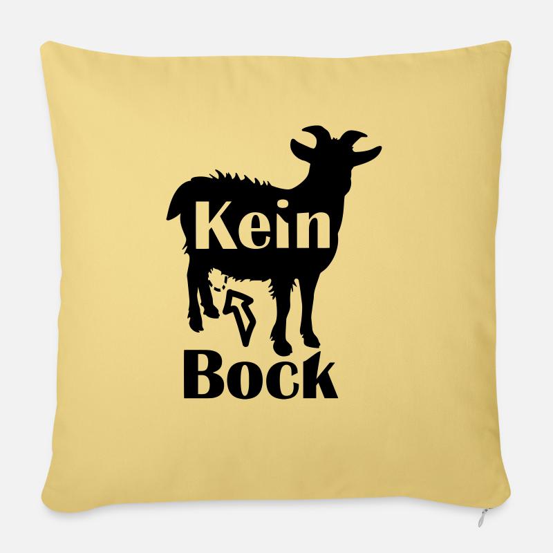 Kein Bock - Sofakissen mit Füllung 45 x 45 cm - Hellgelb