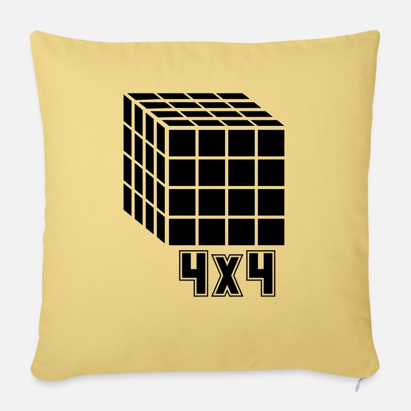 Cube Cube 4x4 - Coussin et housse de 45 x 45 cm - jaune délavé