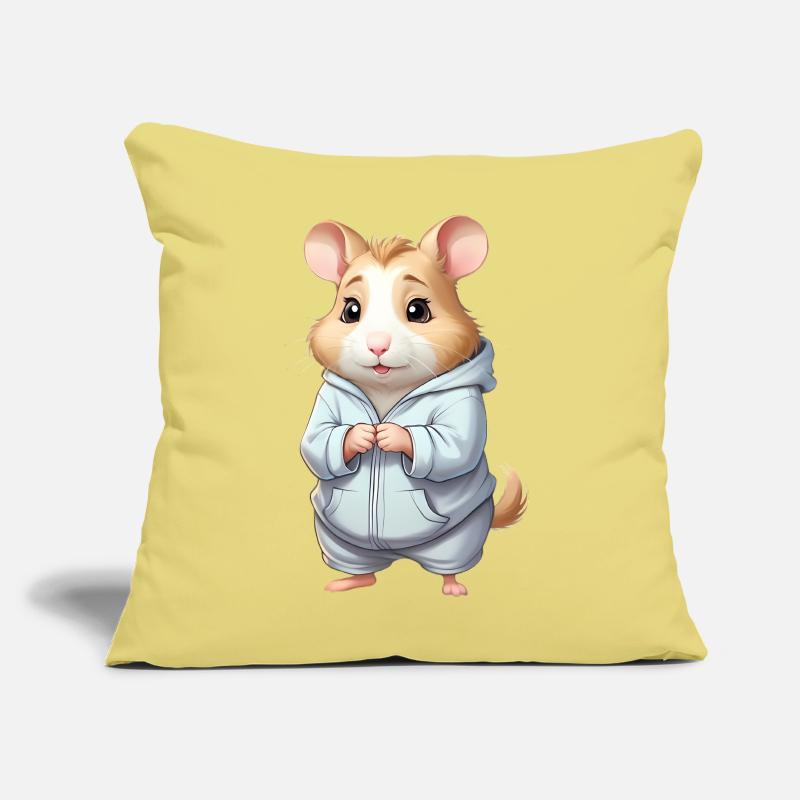 Cuddly Hero Hamster Pull à capuche Coussin et housse de 45 x 45 cm