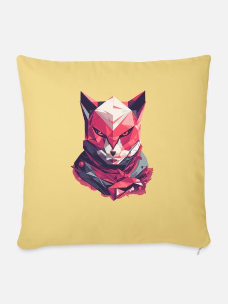 Ikonischer Fuchs 🦊 - Sofakissen mit Füllung 45 x 45 cm - Hellgelb