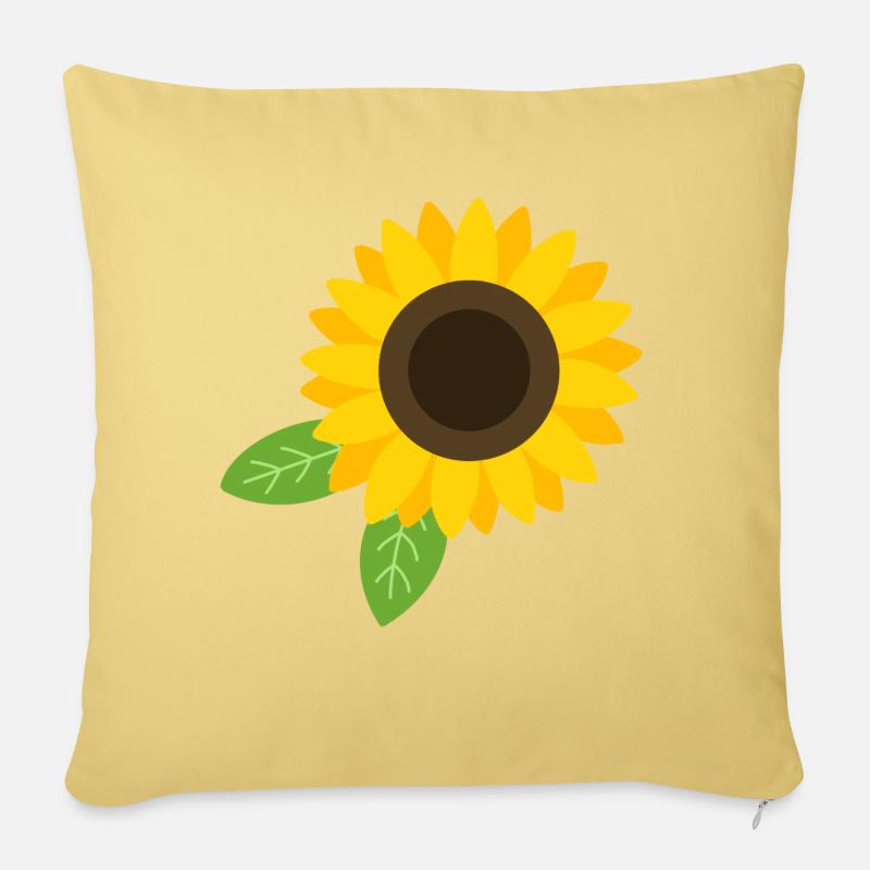 Sonnenblume - Sofakissen mit Füllung 45 x 45 cm - Hellgelb