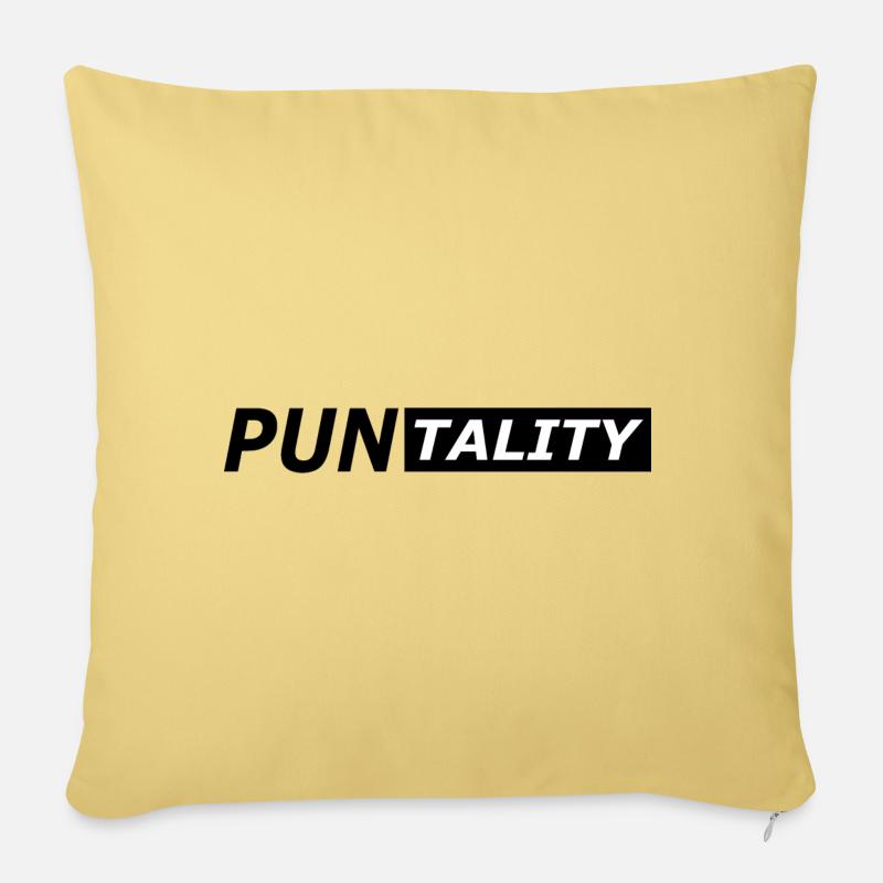 Puntalité - Coussin et housse de 45 x 45 cm - jaune délavé