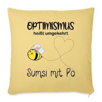 Sumsi mit Po Optimismus - Sofakissen mit Füllung 45 x 45 cm - Hellgelb - Vorne