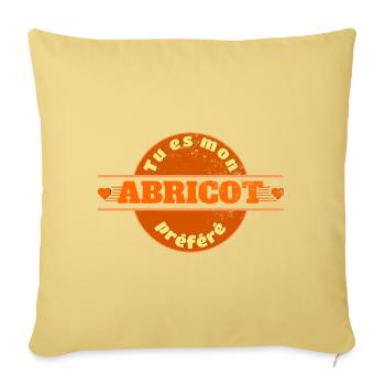 You are my favorite apricot - Sofa pillow with filling 45cm x 45cm - washed yellow - Front