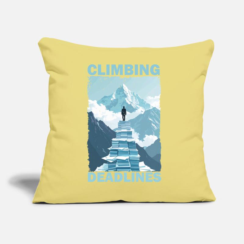 Climbing Deadlines – Funny Office Workload Mountai Sofa pillow with filling 45cm x 45cm