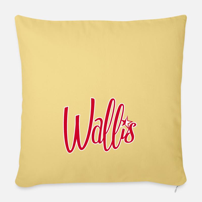 Wallis Valais - Coussin et housse de 45 x 45 cm - jaune délavé