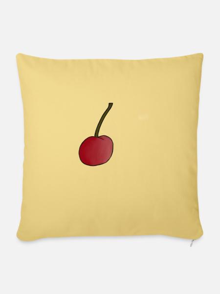 Cherry - Sofakissen mit Füllung 45 x 45 cm - Hellgelb