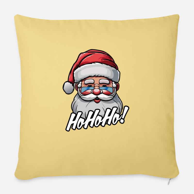 weihnachtsmann - Sofakissen mit Füllung 45 x 45 cm - Hellgelb