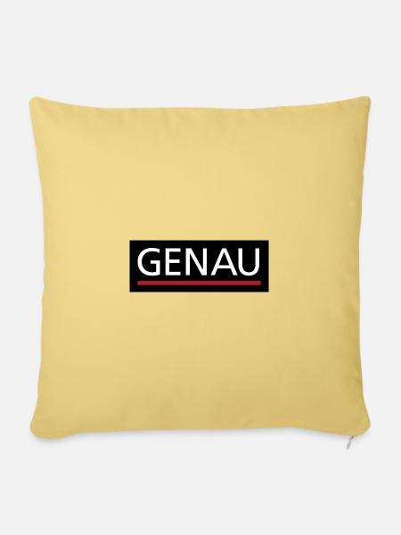 genau - Sofakissen mit Füllung 45 x 45 cm - Hellgelb