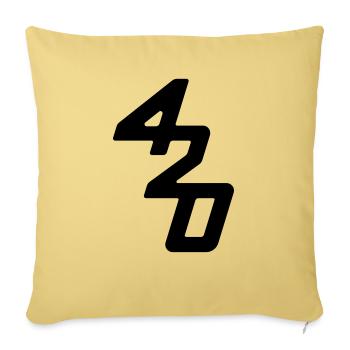 420 boat class sailing - Sofa pillow with filling 45cm x 45cm - washed yellow - Front