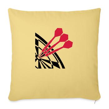 Dart Sport Design - Sofa pillow with filling 45cm x 45cm - washed yellow - Front