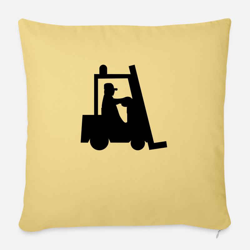 stapler fahrer - Sofakissen mit Füllung 45 x 45 cm - Hellgelb