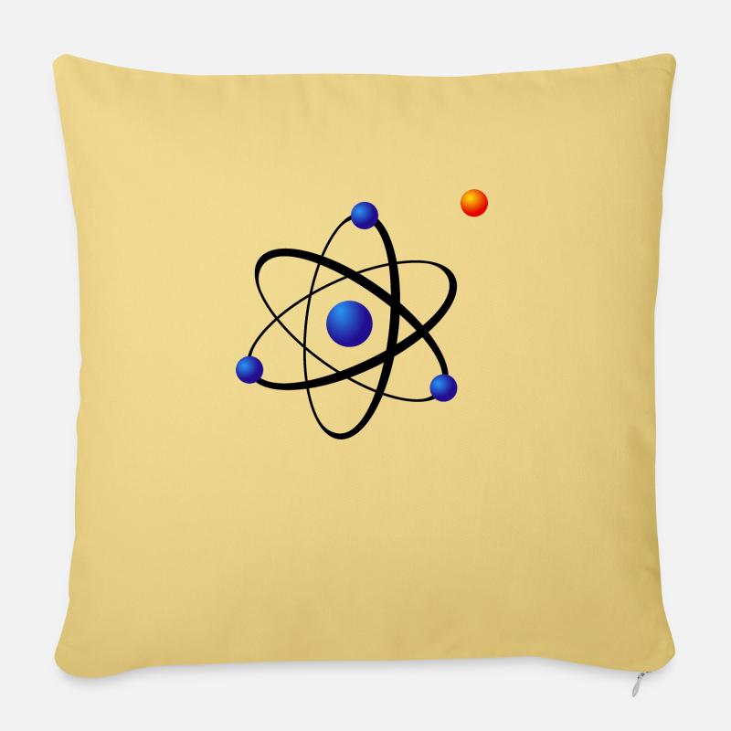 Electron libre style NASA - Coussin et housse de 45 x 45 cm - jaune délavé