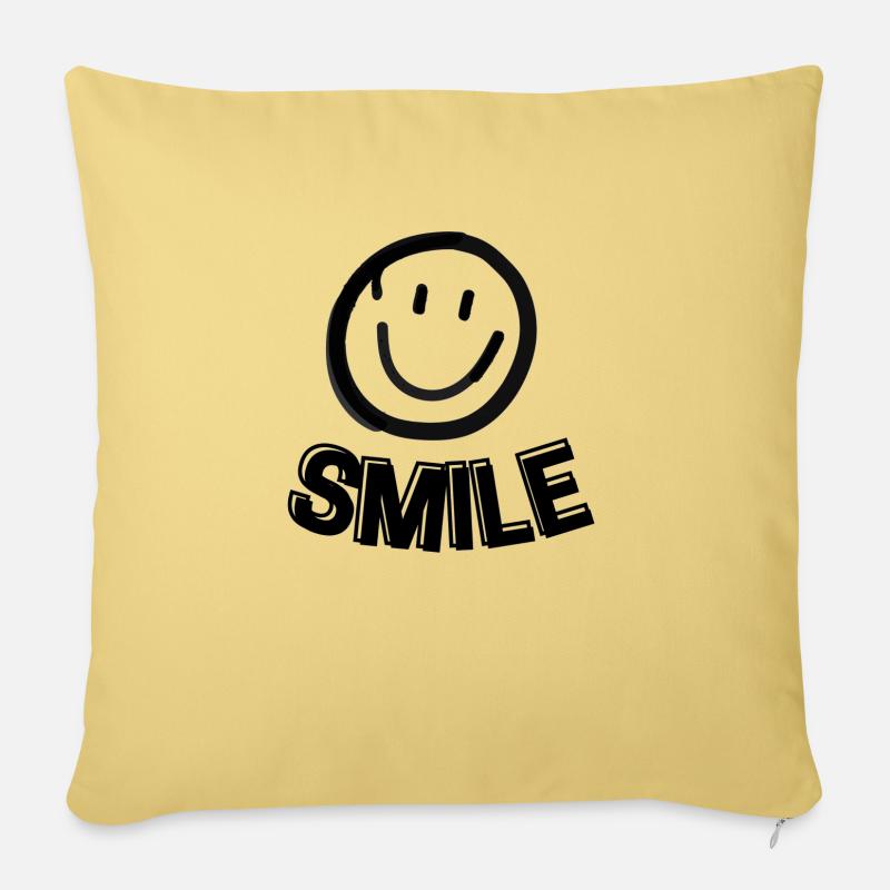 smile - Sofakissen mit Füllung 45 x 45 cm - Hellgelb