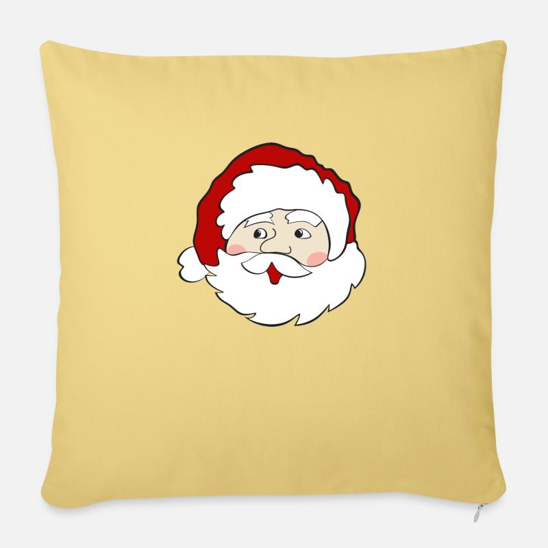 Weihnachtsmann - Sofakissen mit Füllung 45 x 45 cm - Hellgelb