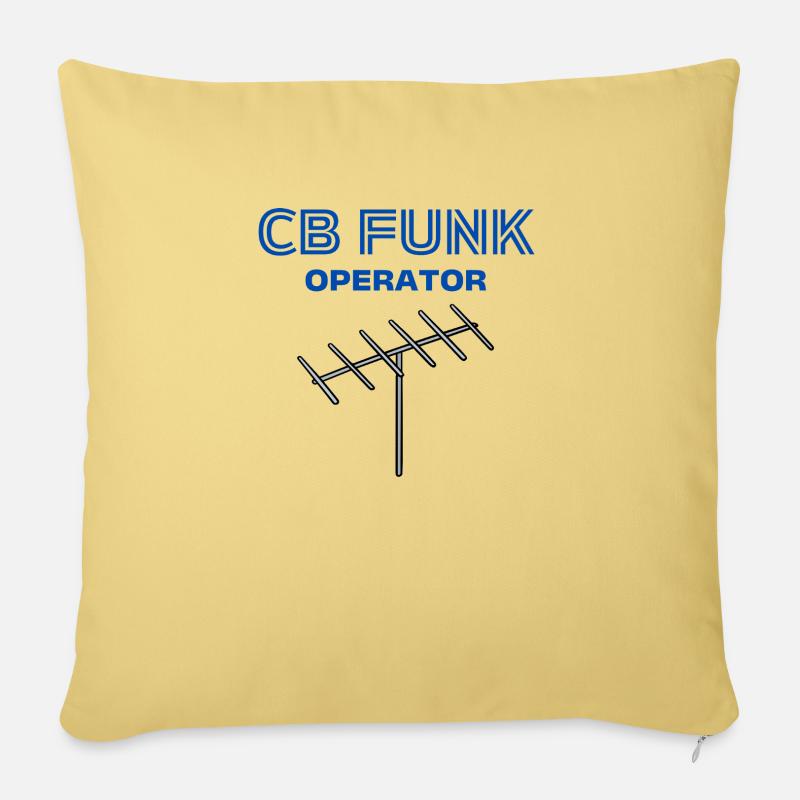 CB FUNK Operator - Sofakissen mit Füllung 45 x 45 cm - Hellgelb