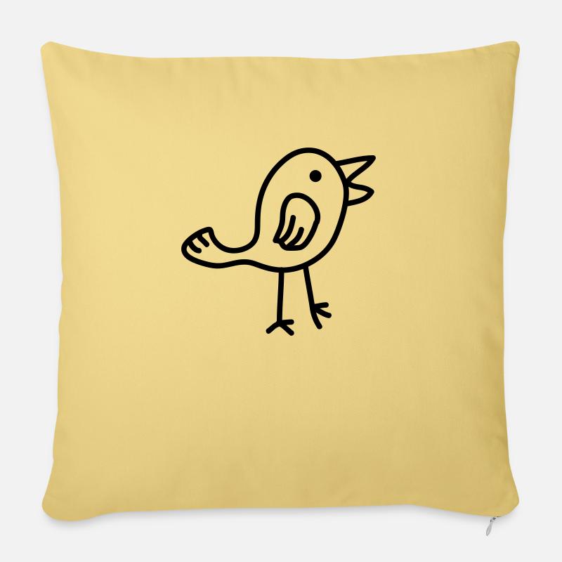 Bird - Sofakissen mit Füllung 45 x 45 cm - Hellgelb