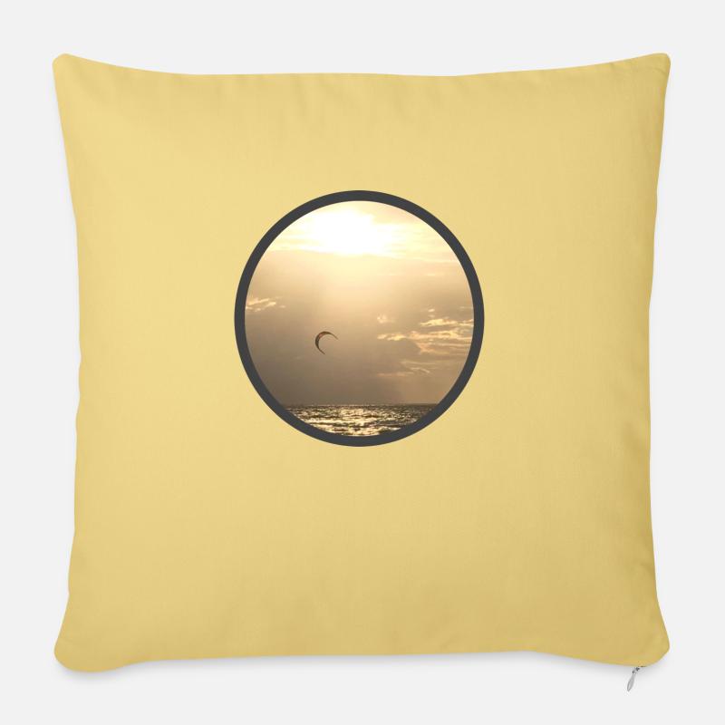 Beach Round - Sofakissen mit Füllung 45 x 45 cm - Hellgelb