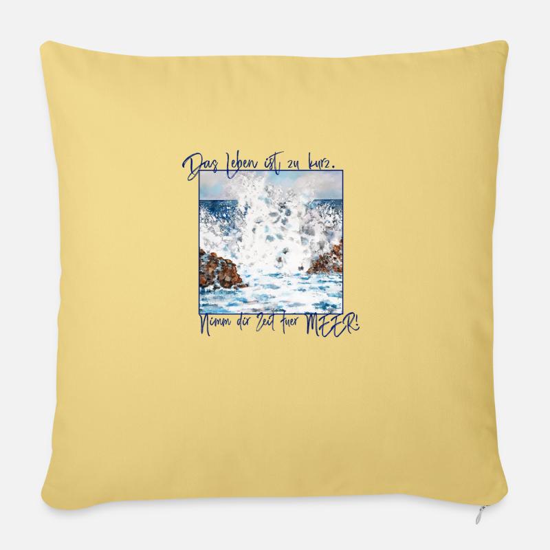 Das Meer - Sofakissen mit Füllung 45 x 45 cm - Hellgelb