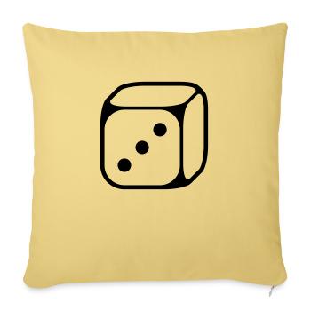3 cubes (Trois / 1C) - Coussin et housse de 45 x 45 cm - jaune délavé - Devant
