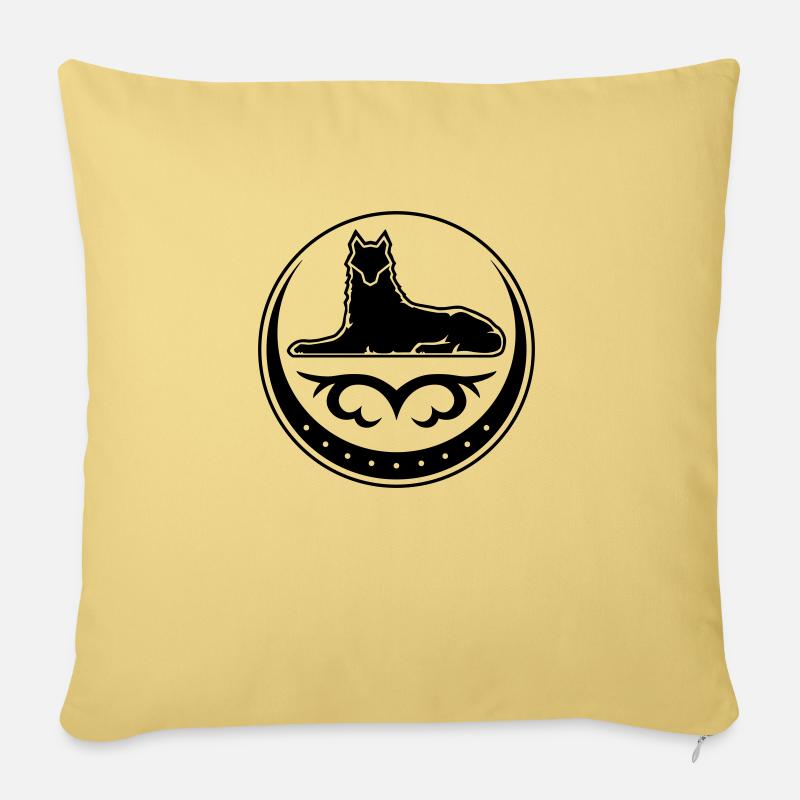 SImple Borz - Coussin et housse de 45 x 45 cm - jaune délavé