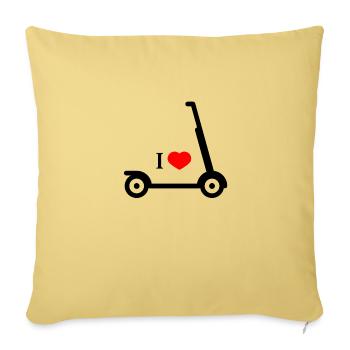 I LOVE E-SCOOTER - Sofakissen mit Füllung 45 x 45 cm - Hellgelb - Vorne