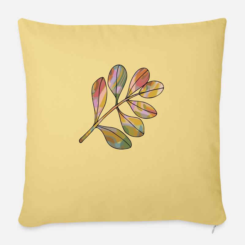 Liste - Coussin et housse de 45 x 45 cm - jaune délavé