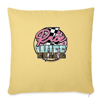 Race Wife - Sofa pillow with filling 45cm x 45cm - washed yellow - Front