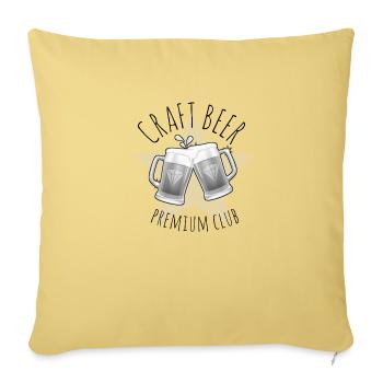 Logo biere - Coussin et housse de 45 x 45 cm - jaune délavé - Devant