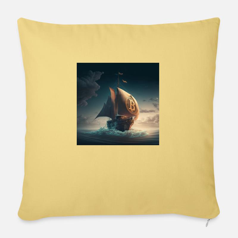Naviga Ahoy! - Cuscino da divano 45 x 45 cm con riempimento - giallino