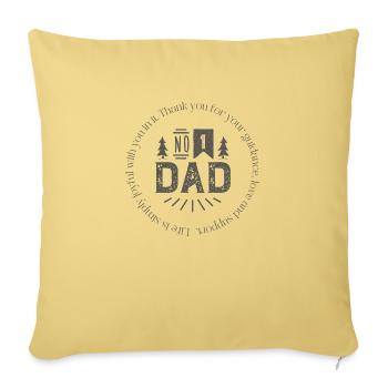 dad no1 - Sofakissen mit Füllung 45 x 45 cm - Hellgelb - Vorne