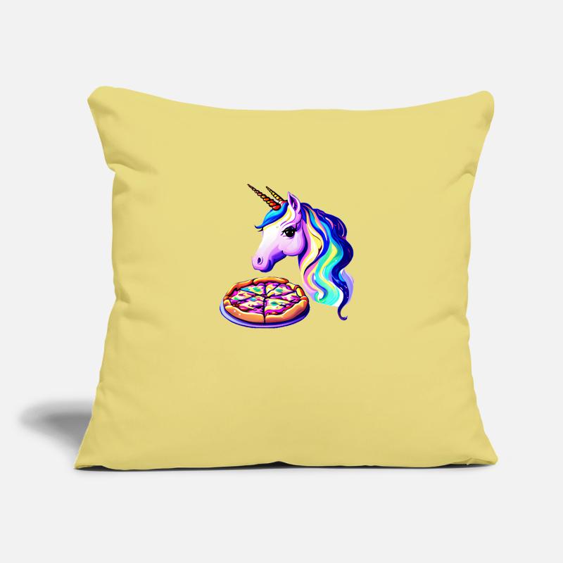 Unicorn Einhorn Pizza Fabeltier Einhörner Mädchen Sofakissen mit Füllung 45 x 45 cm