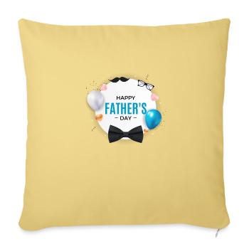 Cadeau Fête des Pères - Papa est le meilleur / Journée des hommes - Coussin et housse de 45 x 45 cm - jaune délavé - Devant