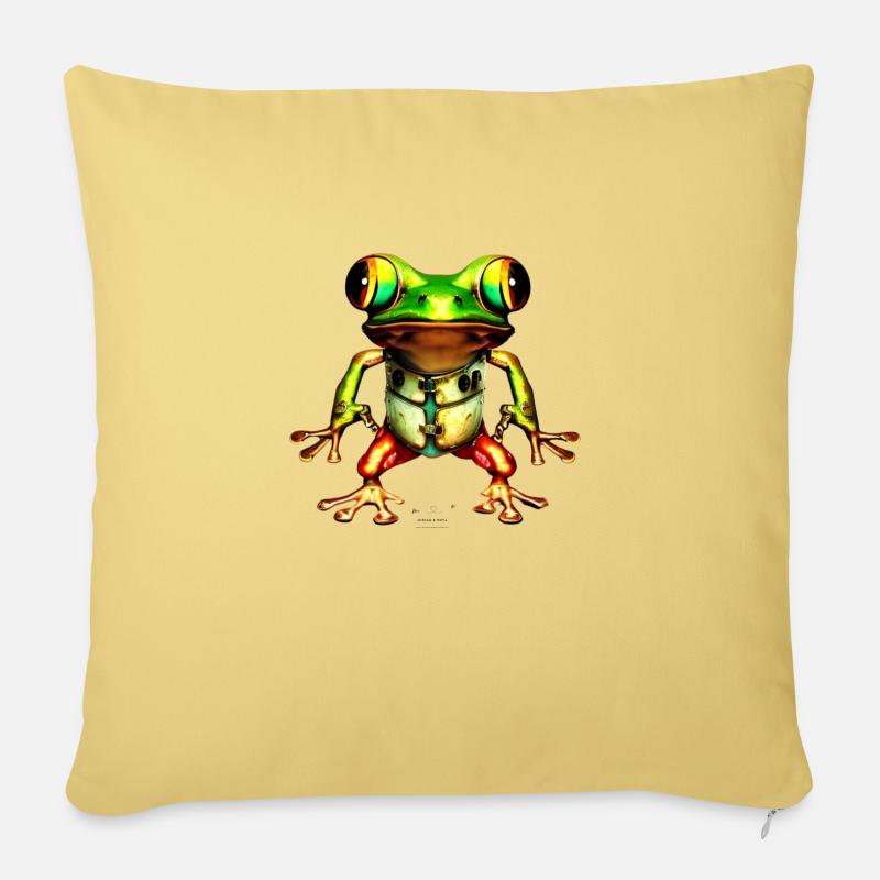Froggy - Sofakissen mit Füllung 45 x 45 cm - Hellgelb