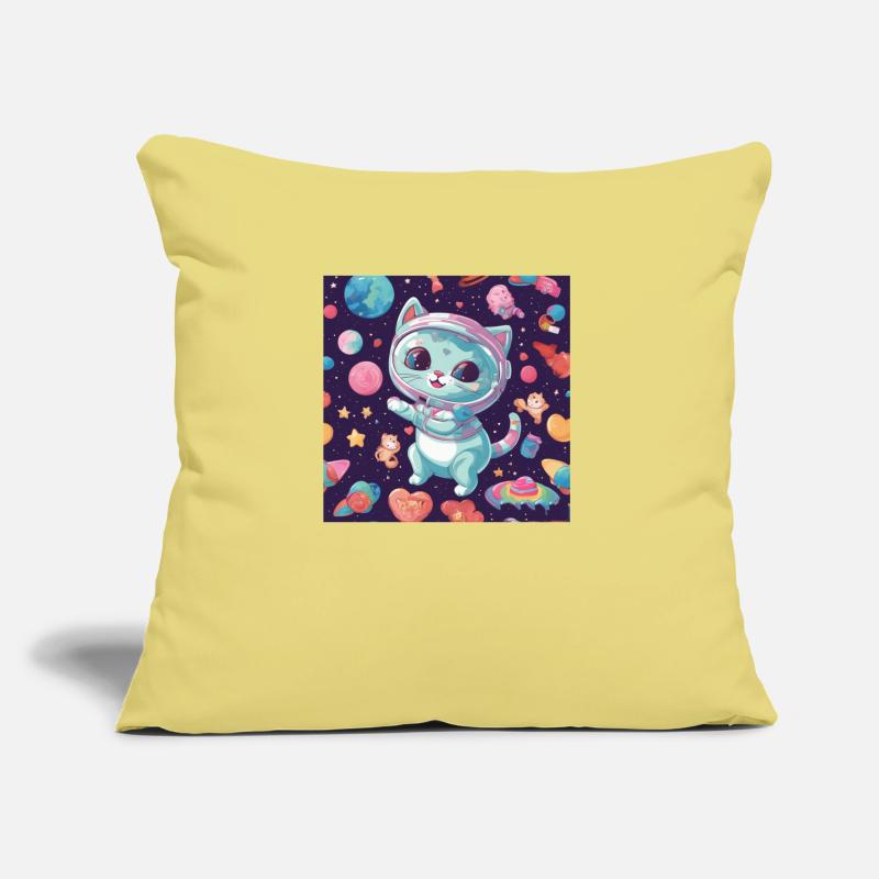 Chat dans l’espace Vol.7 Coussin et housse de 45 x 45 cm