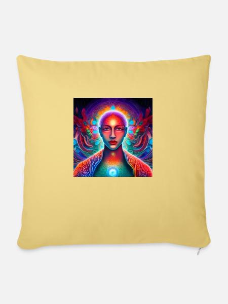 Schamane - Sofakissen mit Füllung 45 x 45 cm - Hellgelb