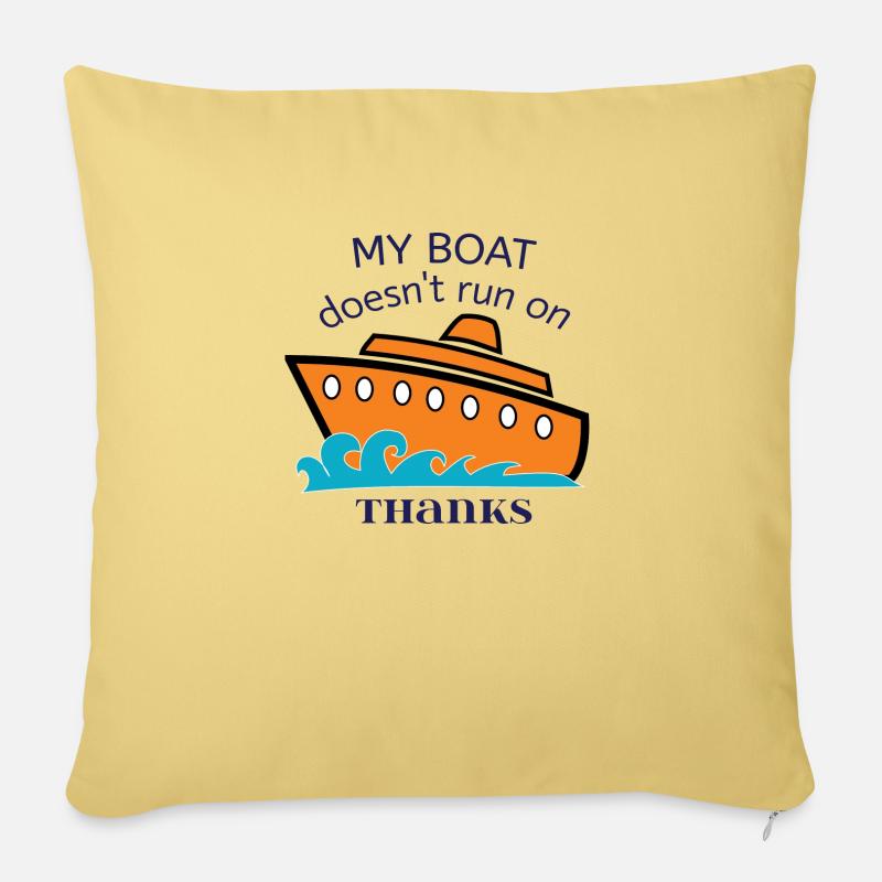 Mon bateau ne marche pas merci - Coussin et housse de 45 x 45 cm - jaune délavé
