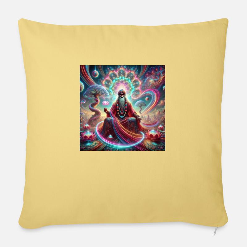 psyguru - Sofakissen mit Füllung 45 x 45 cm - Hellgelb