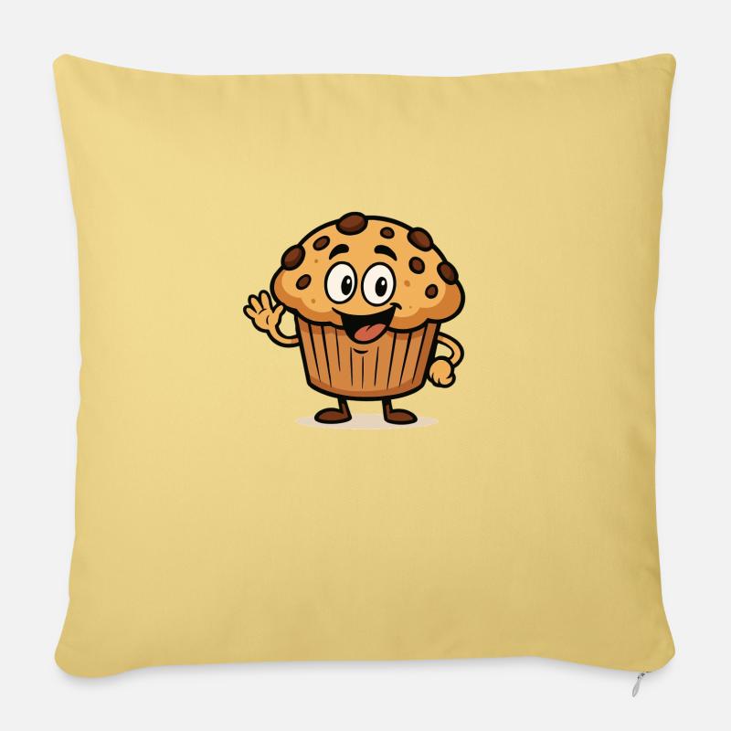 muffin comic - Sofakissen mit Füllung 45 x 45 cm - Hellgelb