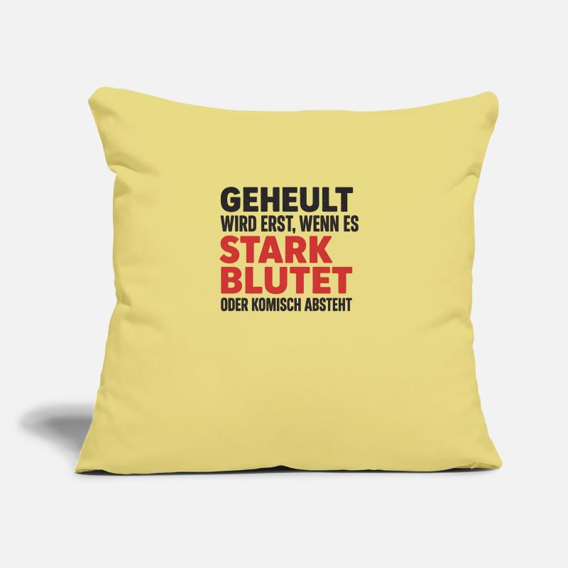 Stark bluten oder still sein – Dorfkind-Style Sofakissen mit Füllung 45 x 45 cm