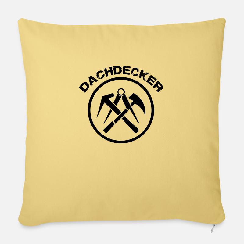 Dachdecker symbol - Sofakissen mit Füllung 45 x 45 cm - Hellgelb