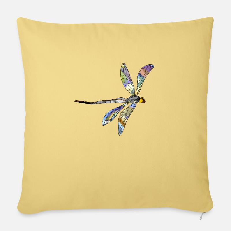 Libelle - Sofakissen mit Füllung 45 x 45 cm - Hellgelb