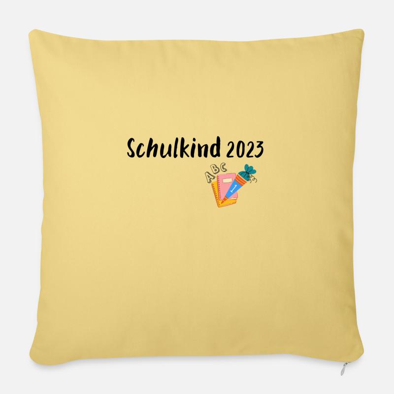 Schulkind 2023 - Sofakissen mit Füllung 45 x 45 cm - Hellgelb