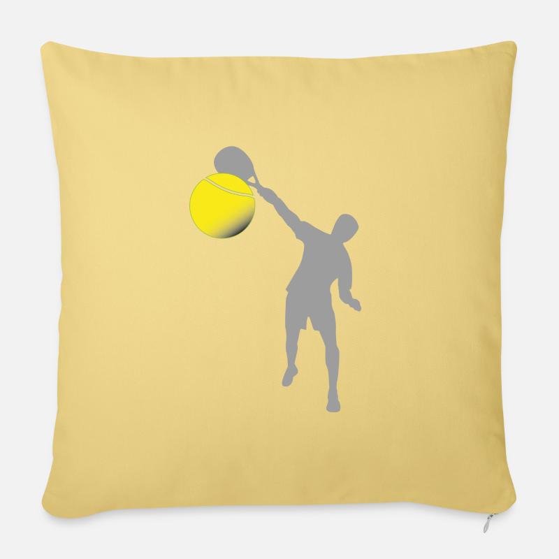 Padel-Mann - Sofakissen mit Füllung 45 x 45 cm - Hellgelb