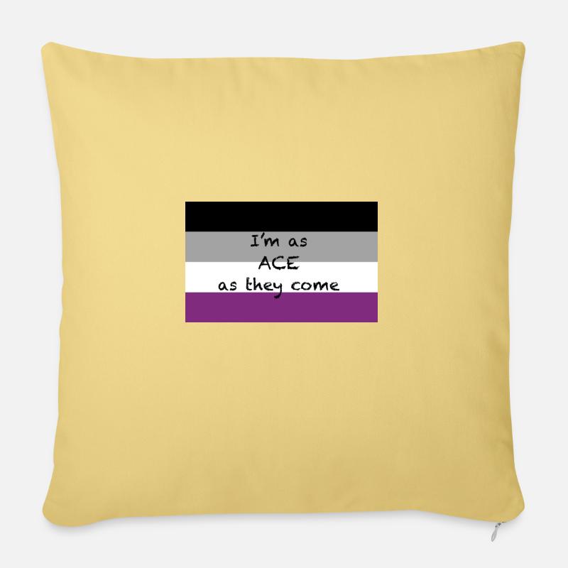 AS - Coussin et housse de 45 x 45 cm - jaune délavé