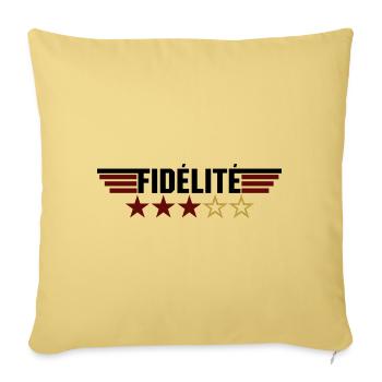 fidélité 3 étoiles - Coussin et housse de 45 x 45 cm - jaune délavé - Devant