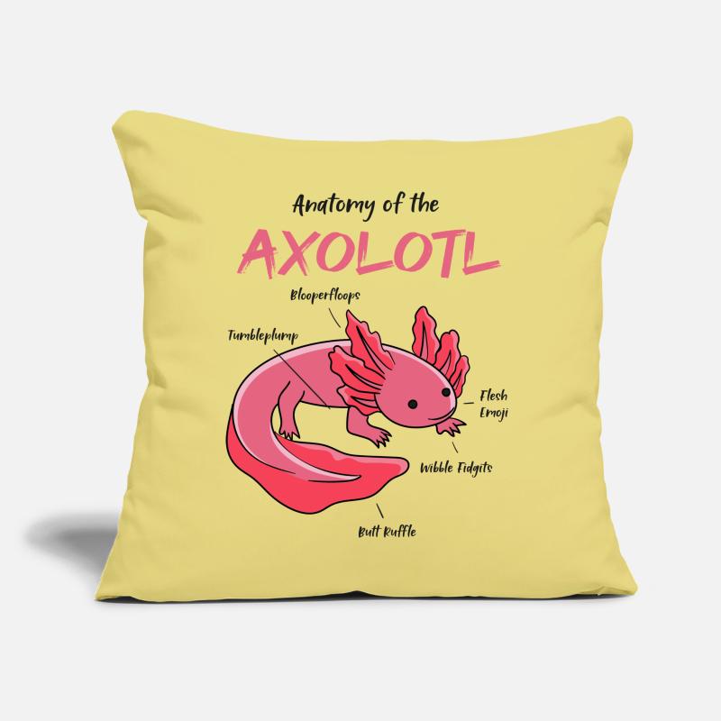 Anatomie de l'axolotl Coussin et housse de 45 x 45 cm